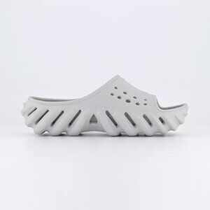 Crocs Girl's Gray Echo Wave Breathable Slip-On Casual Slide Sandal Size 1